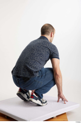 Man White Slim Male Studio Poses